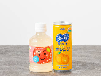 ソフトドリンク2本セット(オレンジ・アップル)(400円) 