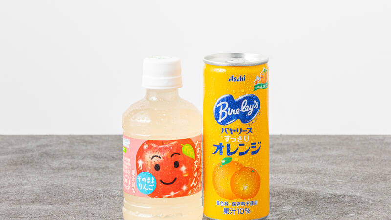 ソフトドリンク2本セット(オレンジ・アップル)(400円/人)